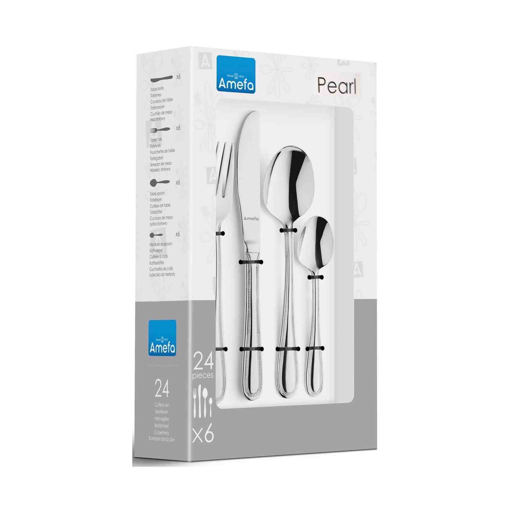 Amefa Pearl Cutlery Set 24Pcs