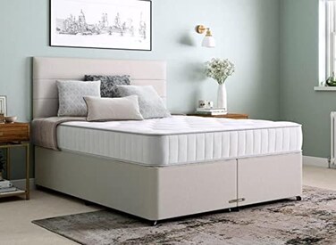 Galaxy Design Spring Star Medium Firm Mattress Fit For All Sleepers - White - Double Size ( L x W x H ) 200 x 150 x 20 cm - 5 Year Full Warranty