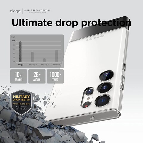 Elago Glide for Samsung Galaxy S23 ULTRA case cover - Metallic Dark Grey