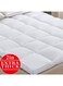 Krude 100%Microfiber 90GSM Supersoft 600GSM Polyester Mattress Topper 1Pc Polyester, White 120X200cm