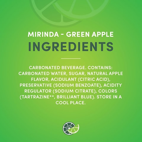 Mirinda Green Apple Flavour Carbonated Soft Drink - 240 ml