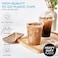 Vsell24 200Pc Disposable Drinking Plastic Cup 12Oz For Smoothie Coffee Water Juice Cups With Dome Lid Clear