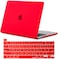 Ntech Macbook Pro 16 Inch Case 2019 Release A2141 With Keyboard Cover Skin For New 16 Inch Macbook Pro Case With Touch Bar Soft Touch Plastic Hard Shell, Red