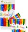 Party Time 1-Piece Rainbow Happy Birthday Design Party Tablecloth Kids Birthday Party Decoration Table Cover Party Supplies