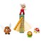 Nintendo Super Mario Lava Castle 2.5" Figure Diorama Play Set, Includes: Fire Mario, Spiny, &amp; para Goomba, Mechanical Spinning Fireballs, Block &amp; Fire Flower