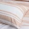 Luna Home Queen Size 6 Pieces, Coral Stripe Design Duvet Cover Set