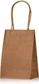 Markq Brown Paper bags with handles 15 x 11 x 6 cm Small Kraft Gift bags for Birthday Party Favors, Weddings, Merchandise, Goodies, Baby Shower (24 Bags)