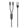 Cellairis PD 2-in-1 to Lightning Data Sync Charging Cable Black 1.2m 60W