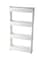 4-Tier Storage Rack With Wheels White 107x13x75centimeter
