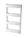 4-Tier Storage Rack With Wheels White 107x13x75centimeter