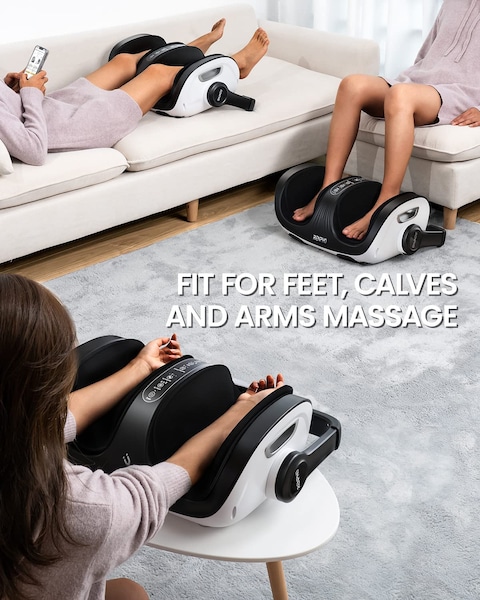Renpho Foot Massager Machine, Shiatsu Foot And Calf Massager With Heat And Remote, Deep Kneading And Rolling Calf And Leg Massage With Handle, Fits Up To Us Men Feet Size 14, For Home And Office