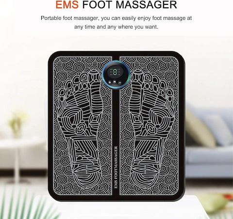 Generic Goolrc EMS Foot Massager Mat Electric Leg Foot Muscle Stimulator Massager Pressure Relief Pain Relief Foot Relaxing Blood Circulation Foot Massager Pad