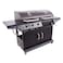 Combo Gas And Charcoal Barbeque Oven Black