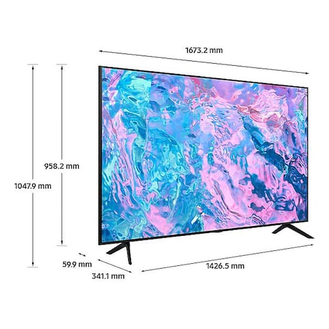 Samsung CU7000 Series 75-Inch UHD Smart LED TV UA75CU7000UXZN Black