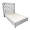 In House Lychee Velvet Bed Frame - Queen - 200x140 cm - White