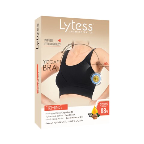 Lytess Yogafit Firming Bra, Black,L/XL