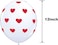 Party Time 12-Pieces 12inch Red Hearts Design White Latex Balloon Valentines Day Balloon - Wedding Engagement Bridal Shower Valentine's Day Decoration Set