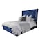 In House Burgas Velvet Bed Frame - Single - 200x100 cm - Dark Blue