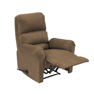 إن هاوس كرسي استرخاء ثابت منجد بالمخمل - بني فاتح - AB09