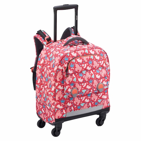 Delsey Vertical 4 Wheeled School Bag BTS22 Pink 15.6inch