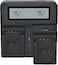 DMK Power DMK-DC03 LP-E12 Fast Dual Digital Battery Charger Compatible with LP-E12 EOS M M2 M10 M50 M100 EOS 100D EOS Rebel SL1 EOS KISS X7 PowerShot SX70 HS