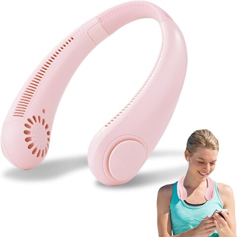 Generic Neck Fan - Hands-Free Portable Neck Fan, Hands-Free Bladeless Fan, Rechargeable, Headphone Design, USB Powered Desk Fan