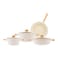 Avci Home Maker Swiss Crystal Non-Stick Cookware Set Beige 7 PCS