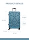 PARA JOHN Single Size, 28" Checked-in  Matrix luggage trolley Blue  28 Inch