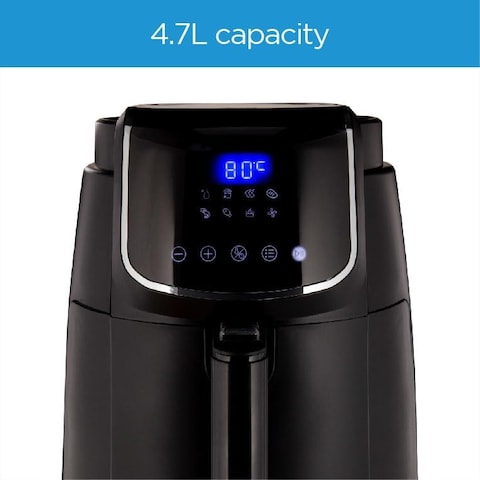 Midea 4.7L XL Digital Air Fryer 1500W With Dual Cyclone Rapid Hot Technology For Frying, Grilling, Broiling, Roasting, Baking, Toasting, Timer Up To 60 minutes Temperature Control Up To 200&deg;C-MFCN40D2