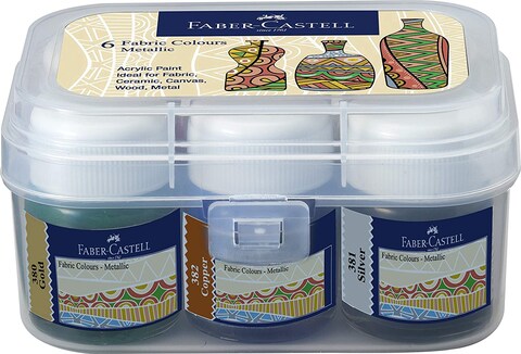 Generic Faber-Castell Fabric Colors (Assorted), Pack Of 6