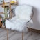 Generic Hlzhou Soft Faux Sheepskin Fur Rug Fluffy Fur Chair Cover Seat Pad Non-Slip Area Rug For Bedroom Living Room Floor Kids Room (2 X 3 Feet, 60 X 90 cm, White)