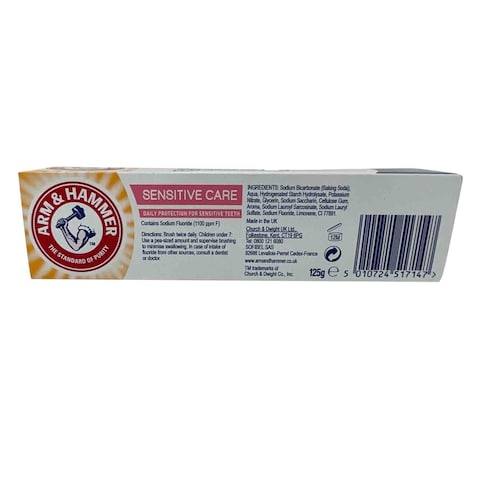 Arm And Hammer Advanced Whitening Sensitive Toothpaste 125g