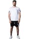 Mei Stylish Men T-Shirt And Shorts Set Suitable For Indoor And Outdoor, XXL Size, White &amp; Black
