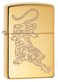 Zippo 29884 254B Tiger Design High Polish Brass Windproof Lighter