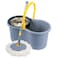 Esqube Grey 360&deg; Spin Steel Bowl Bucket Mop set&hellip;