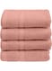 Princess 4-Piece Fast Absorbent Hand Towel Set, Peach 40 X 70cm