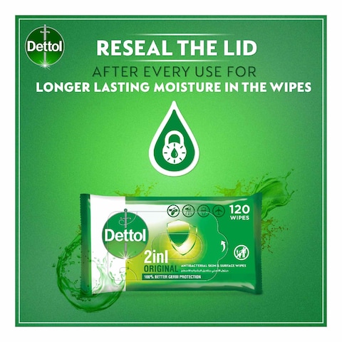 Dettol Original Anti-Bacterial Multi-Use 120 Wipes