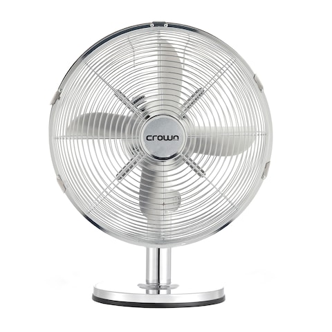 Crownline TF-403 12&quot; Metal Blade Table Fan with Tilt, Oscillation, and 3-Speed Control