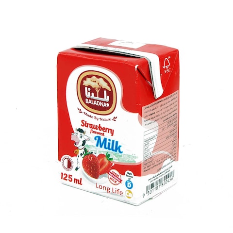 Baladna Milk Strawberry Flavored 125ml