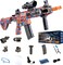 Gel Snipers Blaster Electric Toy Gun Full Kit With 3000 Water Beads Ammo Gels Rechargeable Batteries &amp; Flashlight Outdoor Backyard Shooting Game Activities For Adults Boys Girls 12+ (Patriot)