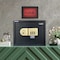 Rubik Large Safe Box A4 Documents Size For Home Office With Key And Pin Code Keypad For Cash Documents Jewelry Passports, RB30AJ, (38X30X30Cm) Black