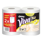 Buy Kleenex Maxiroll Tissue White 250m 2 Rolls in UAE