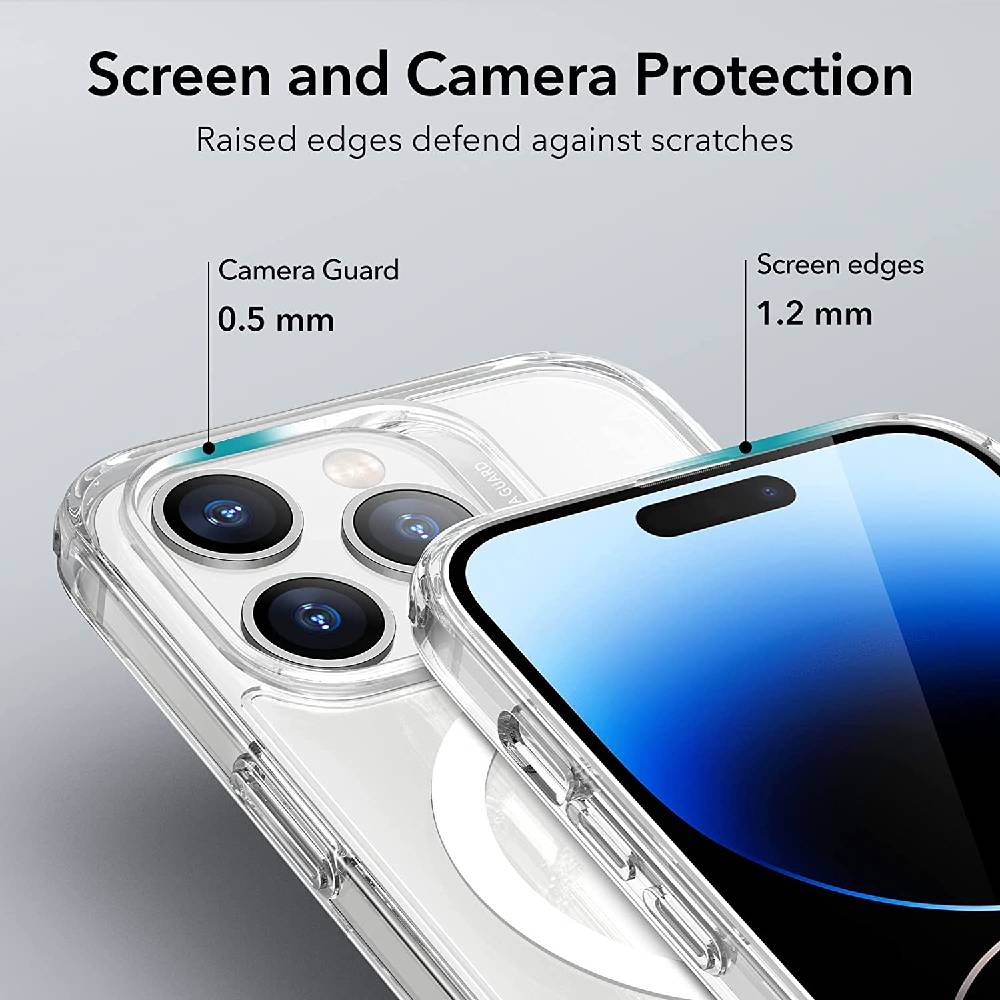 Protective Shockproof Military-Grade Protection, Scratch-Resistant MagSafe Case Cover For iPhone 14 Pro Clear