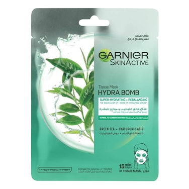 Garnier Skinactive Green Tea Hydrating Face Tissue Mask 50Ml