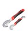 Generic 2-Piece Adjustable Snap And Grip Wrench Set -Black/Red/Silver
