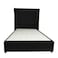 In House Lychee Velvet Bed Frame - Single - 200x100 cm - Black