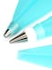 Generic 10-Piece Cake Decor Nozzles With Icing Bag Set Blue/White/Silver