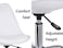 LANNY Set of 2 High Quality Eames Style DSW Dining Desk Stool T806 Up and Down Office Chair-white
