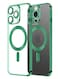 MagSafe Case Magnetic Clear Soft TPU Plating Case Wireless Charging Compatible Shockproof Camera Lens Protection For Apple iPhone 14 Pro Green