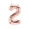 The Party Popper - 40 Inch Rose Gold Color Number Balloons (Number 2)